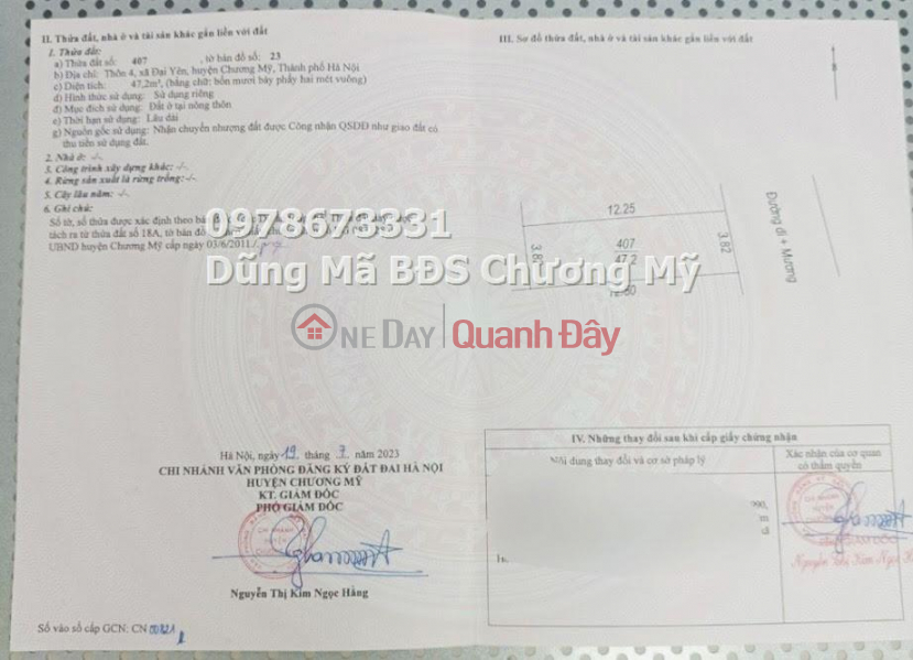 Property Search Vietnam | OneDay | Residential | Sales Listings PRICE ONLY 1TY3 TO OWN BEAUTIFUL LOT OF LAND AT DAI YEN-CHUONG MY