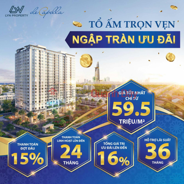 Sở hữu căn hộ De Capella Q.2 chỉ với 30% giá trị Niêm yết bán