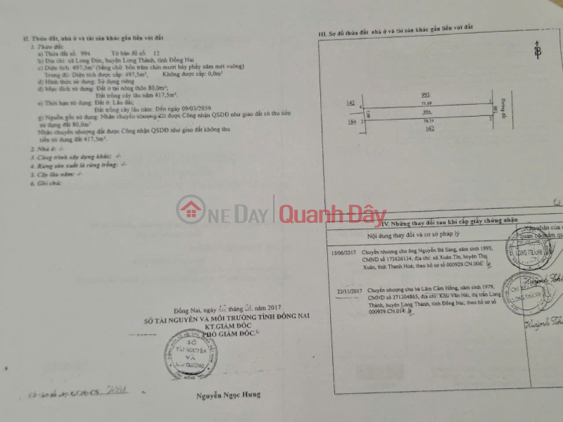Property Search Vietnam | OneDay | Residential Sales Listings, PRIME LAND FOR SALE - GREAT PRICE - OWNER SELLING QUICKLY - A PLOT OF LAND IN A STREET LOCATION in Long Thanh District, Dong Nai Province