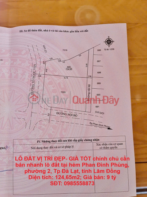 LAND LOT IN GOOD LOCATION - GOOD PRICE, owner needs to quickly sell land lot in Da Lat City, Lam Dong Province _0