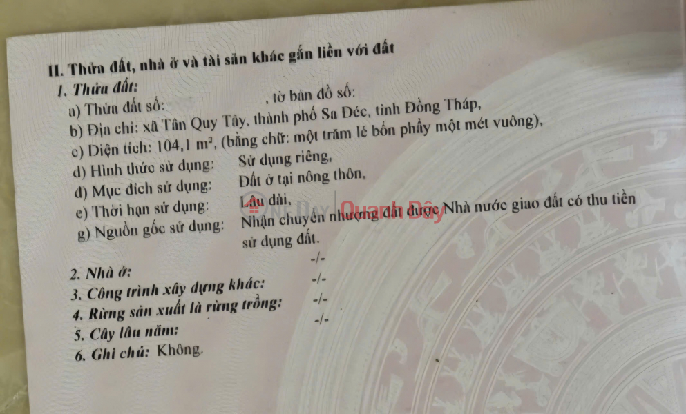 ĐẤT NỀN DIỆN TÍCH LỚN TẠI TÂN QUY TÂY - KHÔNG GIAN LÝ TƯỞNG CHO NGÔI NHÀ MƠ ƯỚC Việt Nam, Bán đ 3,4 tỷ