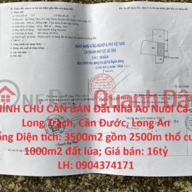 OWNER FOR SALE Land, Fish Pond House, Long Trach Commune, Can Duoc, Long An _0