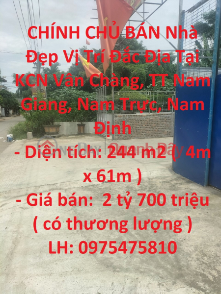 GENUINE SELL Beautiful House Great Location In Nam Truc - Nam Dinh Sales Listings