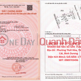 PRIME LAND - GREAT PRICE - OWNER SELLING QUICKLY Land Plot with READY TITLE DEED - FULL RESIDENTIAL LAND in Thoi Hoa Ward, Ben Cat _0