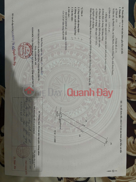 ĐẤT VỊ TRÍ ĐẸP - CHÍNH CHỦ Cần Bán Nhanh Đất Trồng Cây Xã Tân Phước, Huyện Đồng Phú, Bình Phước. Niêm yết bán