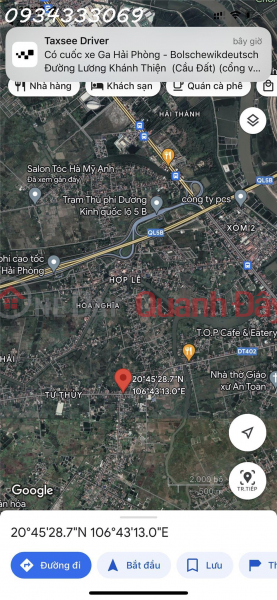 Hoa Nghia Land Plot for Sale - Duong Kinh - Hai Phong. The location of the land lot is on the 6mt wide TDP asphalt road at intersection 4 402 Sales Listings