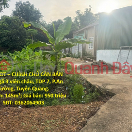 HOT HOT – OWNER NEEDS TO SELL LAND at Vien Chau Junction, Group 7, An Tuong Ward, Tuyen Quang _0
