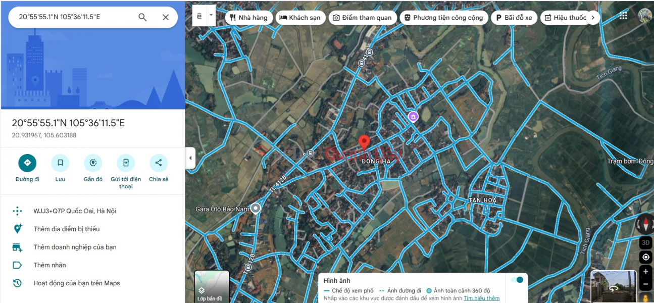 Liquidation of land in Doi 4 village, Dong Ha village, Dong Yen commune, Quoc Oai, Hanoi, 488m2, frontage 21.4m, free of tax Sales Listings