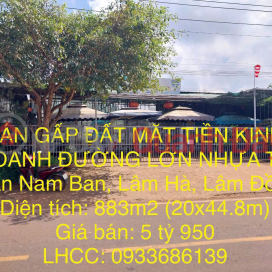 URGENT SALE OF LAND FOR BUSINESS ON BIG ASPALM ROAD, Nam Ban Town, Lam Ha, Area 883m2, Price 5.95 billion _0