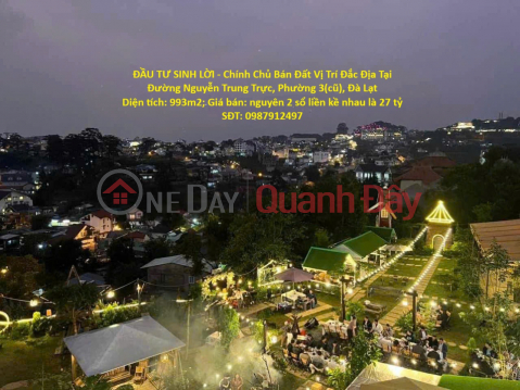 ĐẦU TƯ SINH LỜI - Chính Chủ Bán Đất Vị Trí Đắc Địa Tại Đường Nguyễn Trung Trực, Phường 3(cũ),Đà Lạt _0