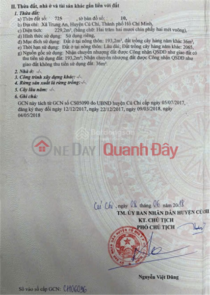 ĐẤT ĐẸP – GIÁ TỐT – CHÍNH CHỦ CẦN BÁN Tại Thửa 521, Tờ bản đồ số 11, Xã Tân Thạnh Tây, Củ Chi | Việt Nam | Bán, đ 2,8 tỷ