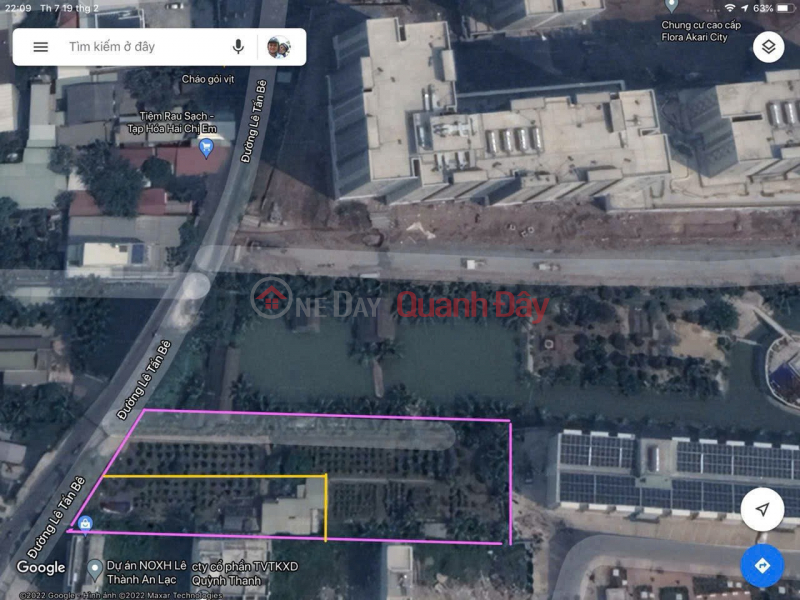 Property Search Vietnam | OneDay | Nhà ở, Niêm yết bán, Bán Lô Đất MT 221 Lê Tấn Bê, P. An Lạc, Đất Rộng, sổ đẹp, công chứng trong ngày 1900m2 - Giá 185 Tỷ