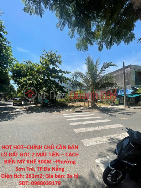 HOT HOT – OWNER NEEDS TO SELL CORNER PLOT OF LAND WITH 2 FRONTAGES – 300M FROM MY KHE BEACH – Son Tra Ward, Da Nang City Sales Listings
