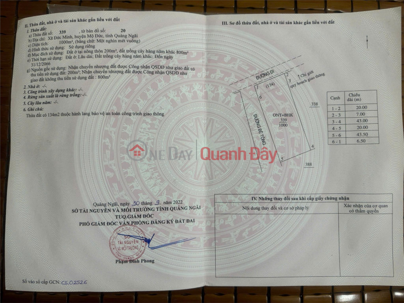 Property Search Vietnam | OneDay | Residential | Sales Listings | Selling 1000m2 of land in Duc Minh Mo Duc beach garden, 200 acres, 14m road, price 3.2 billion VND