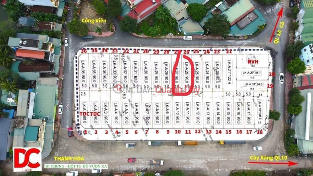 CHEAP SALE OF AUCTION LAND LOT AT RESIDENTIAL AREA NO. 1, STREET 1A, LONG ANH WARD, THANH HOA, Vietnam Sales | ₫ 980 Million