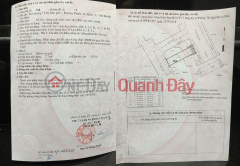 House for sale by owner, 2 fronts, shr at 86A TL30 street, quarter 1, Thanh Loc ward, district 12 _0