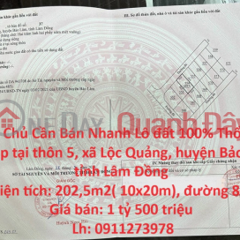Chính Chủ Cần Bán Nhanh Lô đất 100% Thổ Cư Vị Trí đẹp tại huyện Bảo Lâm, tỉnh Lâm Đồng _0