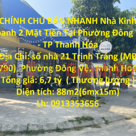 GENUINE SELLING QUICKLY SELLING 2 Facade Business House In Dong Ve Ward - Thanh Hoa City _0