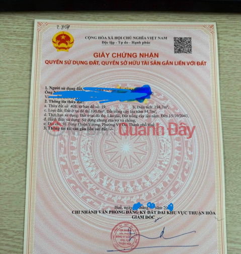 Bán đất đường Tùng Thiện Vương - Vĩ Dạ - TP Huế _0