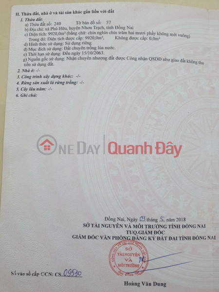 Property Search Vietnam | OneDay | Nhà ở | Niêm yết bán | ĐẤT ĐẸP - ĐẦU TƯ SINH LỜI - Chính Chủ Kẹt Tiền Cần Bán Gấp Lô Đất tại Nhơn Trạch, Đồng Nai