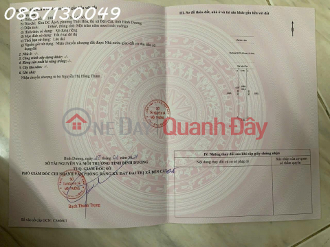 CHỦ CẦN VỐN ĐẦU TƯ BÁN NHANH LÔ ĐỊA THẾ ĐẸP TẠI KDT MỸ PHƯỚC 3, BẾN CÁT, BÌNH DƯƠNG !!! _0