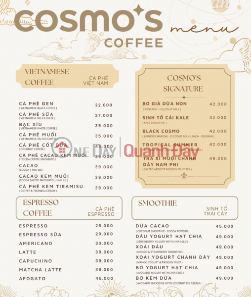 Cosmo Coffee & Tea House - 19 Hoàng Diệu (Cosmo Coffee & Tea House - 19 Hoang Dieu) Hải Châu | ()(5)