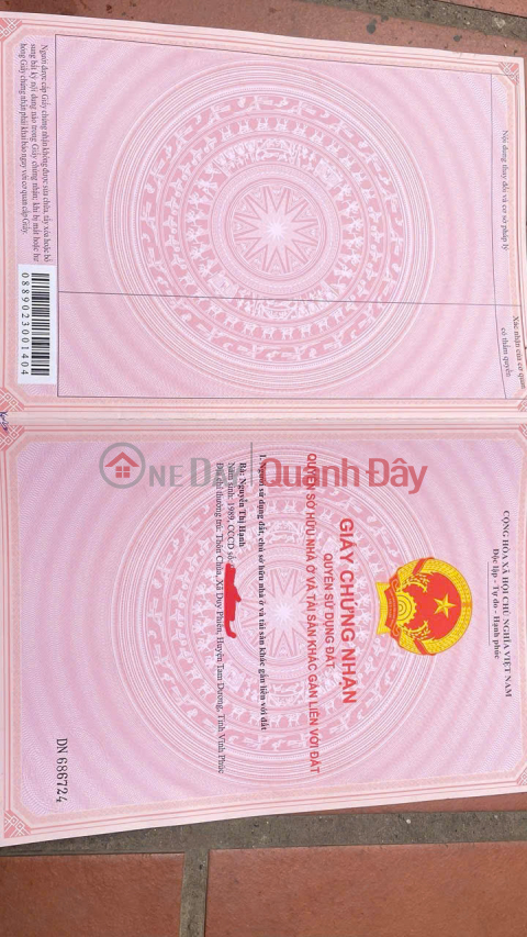 Owner needs to quickly sell a plot of land in Phu Ninh Village - Thanh Van Commune - Tam Duong - Vinh Phuc. _0