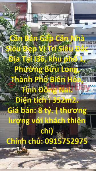 Urgent Sale Super Nice House Super Prime Location In Bien Hoa City, Dong Nai Province. Sales Listings