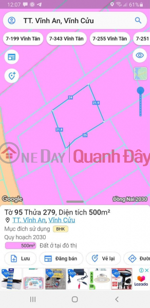 BEAUTIFUL LAND - GOOD PRICE - Owner Needs to Sell 3 Adjacent Land Lots in Vinh Cuu, Dong Nai Sales Listings