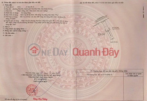 PROFITABLE INVESTMENT - Owner Selling Land with Street Frontage in Phu My Ward, Thu Dau Mot City, Binh Duong Province _0