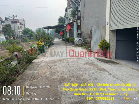 ĐẤT ĐẸP - GIÁ TỐT - Cần Bán Nhanh Lô Đất Tại Phố Quán Gánh, Xã Nhị Khê, Thường Tín, Hà Nội _0