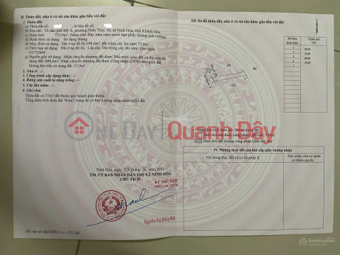Cần bán đất mặt tiền đường Lê Hồng Phong - phường Đông Ninh Hòa _0