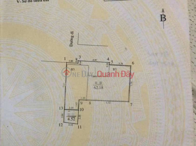 Property Search Vietnam | OneDay | Residential | Sales Listings | EXTREMELY RARE, 67M2 BA DINH LAND, LESS THAN 5 BILLION, SUITABLE FOR CONSTRUCTION CONSTRUCTION CCMN