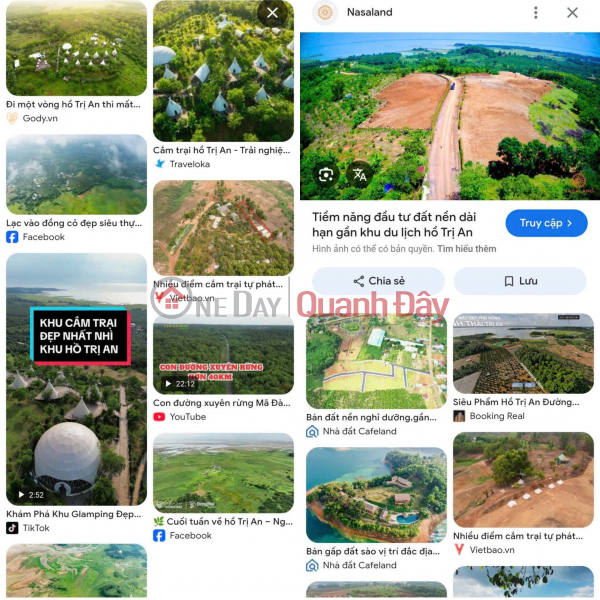 đ 7,2 tỷ, Chính Chủ Cần Bán Đất Nghỉ Dưỡng View Hồ Trị An Cực Đẹp - Thoáng Mát Tại La Ngà – Định Quán – Đồng Nai