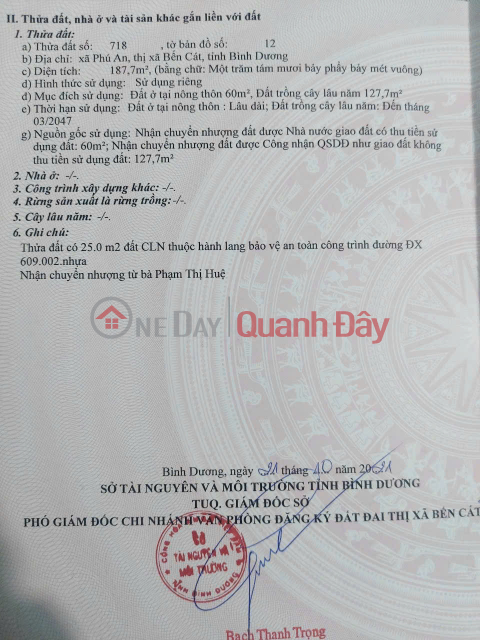 Urgent Sale of Land Lot Dx069.002, Phu An, Ben Cat City, Binh Duong Cheap Price _0