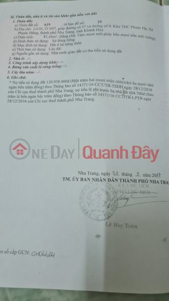 Land for sale in Phuoc Dong Nha Trang, Phuoc Ha resettlement area, corner lot, 2 road frontages | Vietnam | Sales, đ 2.4 Billion