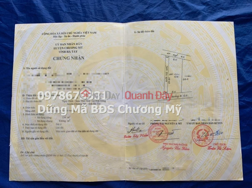 Property Search Vietnam | OneDay | Residential Sales Listings | PRICE ONLY 4TY2 TO OWN BEAUTIFUL LOT OF LAND IN CONTRACT-CHUONG MY