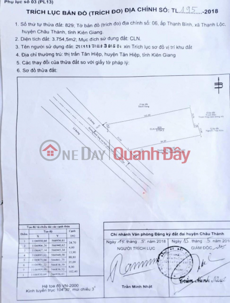 Property Search Vietnam | OneDay | Residential | Sales Listings QUICK SALE Land Frontage On Asphalt Road In Thanh Binh Hamlet, Thanh Loc Commune, Chau Thanh, Kien Giang