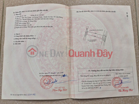 OWNER WANTS TO SELL A BEAUTIFUL PLOT OF LAND IN AN LAO – HAI PHONG _0