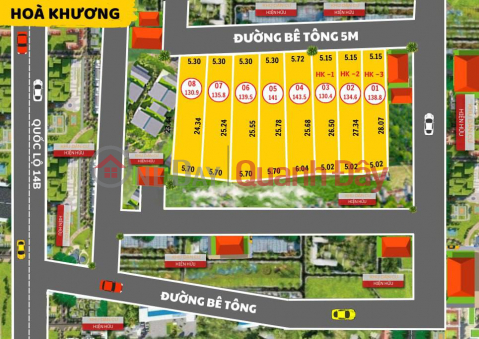 Land for sale in Hoa Khuong Commune, Hoa Vang for only 5.8 million /m2 _0