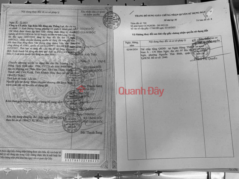 Owner selling land in The Diamond City - Quoc Linh residential area, facing DT824 road, complete infrastructure, only 1.9 billion VND. Vietnam | Sales đ 1.9 Billion