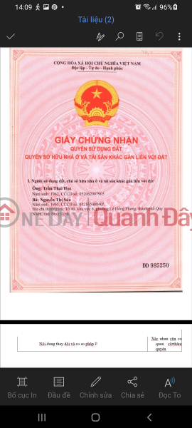 OWNER - FOR SALE 2 Front House In Quy Nhon, Binh Dinh, Vietnam | Sales | ₫ 2.45 Billion