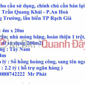 NO NEED TO USE, Owner Needs To Sell House Tran Quang Khai Branch - An Hoa Ward _0