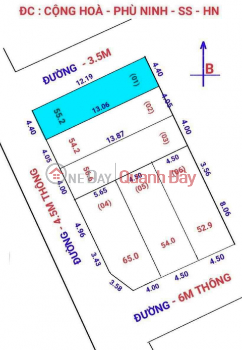 Selling a corner lot with 2 frontage roads near the center of Soc Son town _0