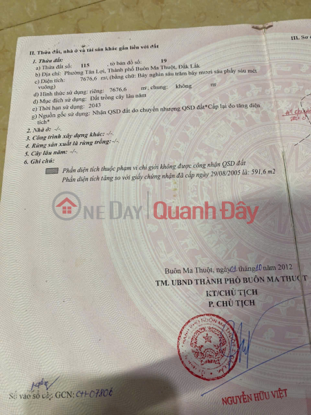 Chính chủ bán đất hẻm 69 Hoàng Thế Thiện - Buôn Ma Thuột - 85m2, giá chỉ 800 triệu Việt Nam Bán đ 800 triệu