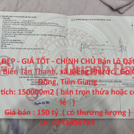 ĐẤT ĐẸP - GIÁ TỐT - CHÍNH CHỦ Bán Lô Đất Mặt Tiền Biển Tân Thành, Kiểng Phước _0