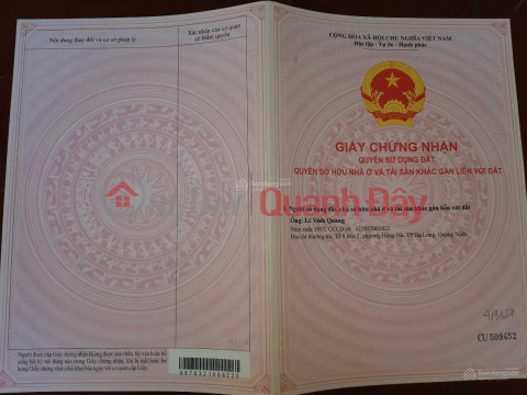 Bán đất thổ cư thừa kế- chính chủ- pháp lý đầy đủ. có thể tách thửa xây nhà bán hoặc ở _0