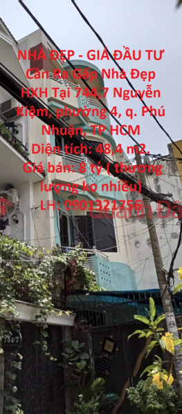 BEAUTIFUL HOUSE - INVESTMENT PRICE NEED OUT Urgent Beautiful House in Phu Nhuan Sales Listings