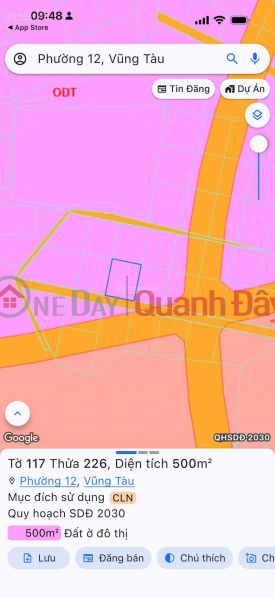 Property Search Vietnam | OneDay | Niêm yết bán CẦN BÁN GẤP ĐẤT NỀN 500m² – PHƯỜNG PHƯỚC THẮNG (P.12 CŨ),TP. HỒ CHÍ MINH (VŨNG TÀU CŨ)