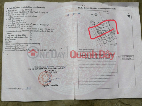 PRIME LAND – GREAT PRICE – URGENT SALE – Bao Thanh – Yen Thanh – Nghe An _0